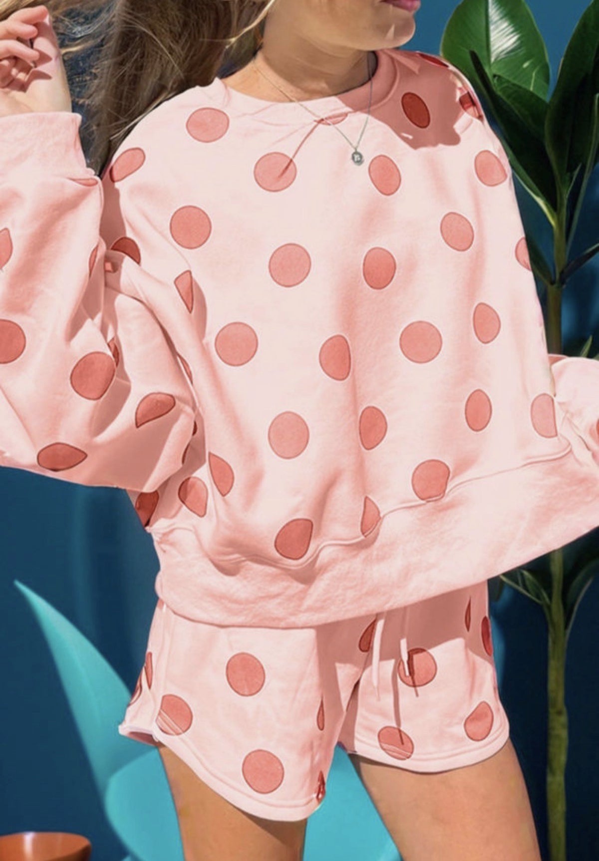Women's Pink Polka Dot Set