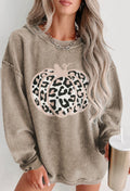 Women's Tan Cheetah Pumpkin Sweatshirt