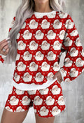 Women's Santa Face Lounge Set/Pajamas