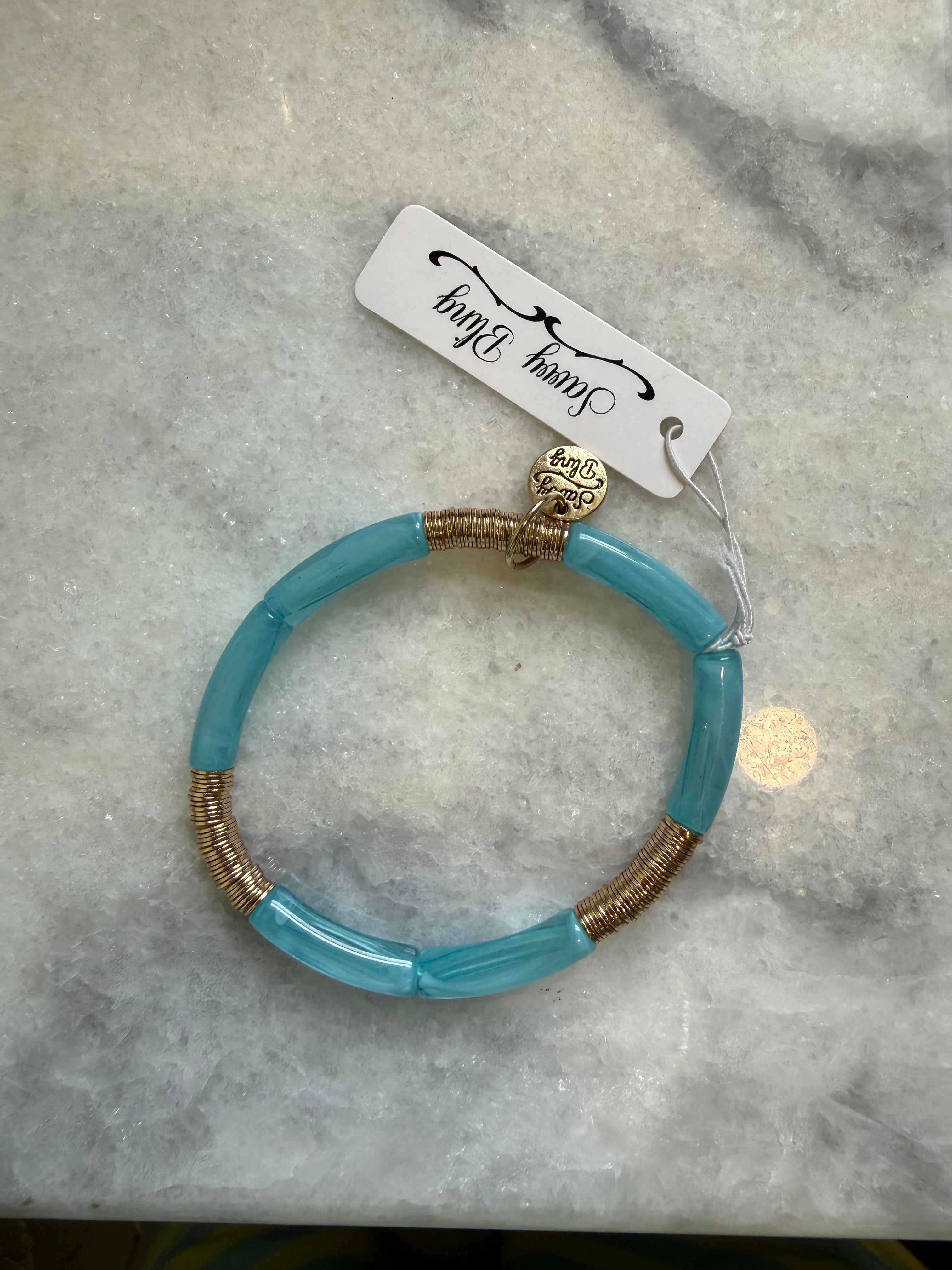 Blue and Gold Bracelet