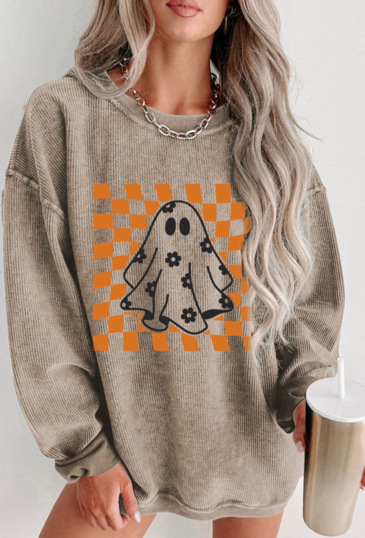 Women's Checkered Ghost Sweatshirt