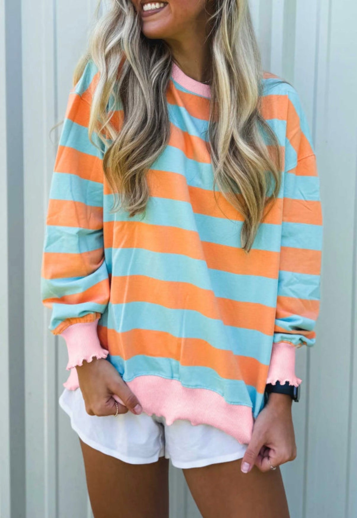 Orange and Turquoise Shirt