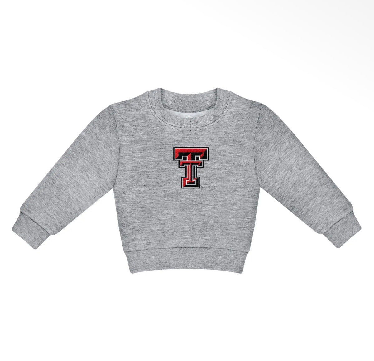 Kid's Texas Tech Grey Embroidered Sweatshirt