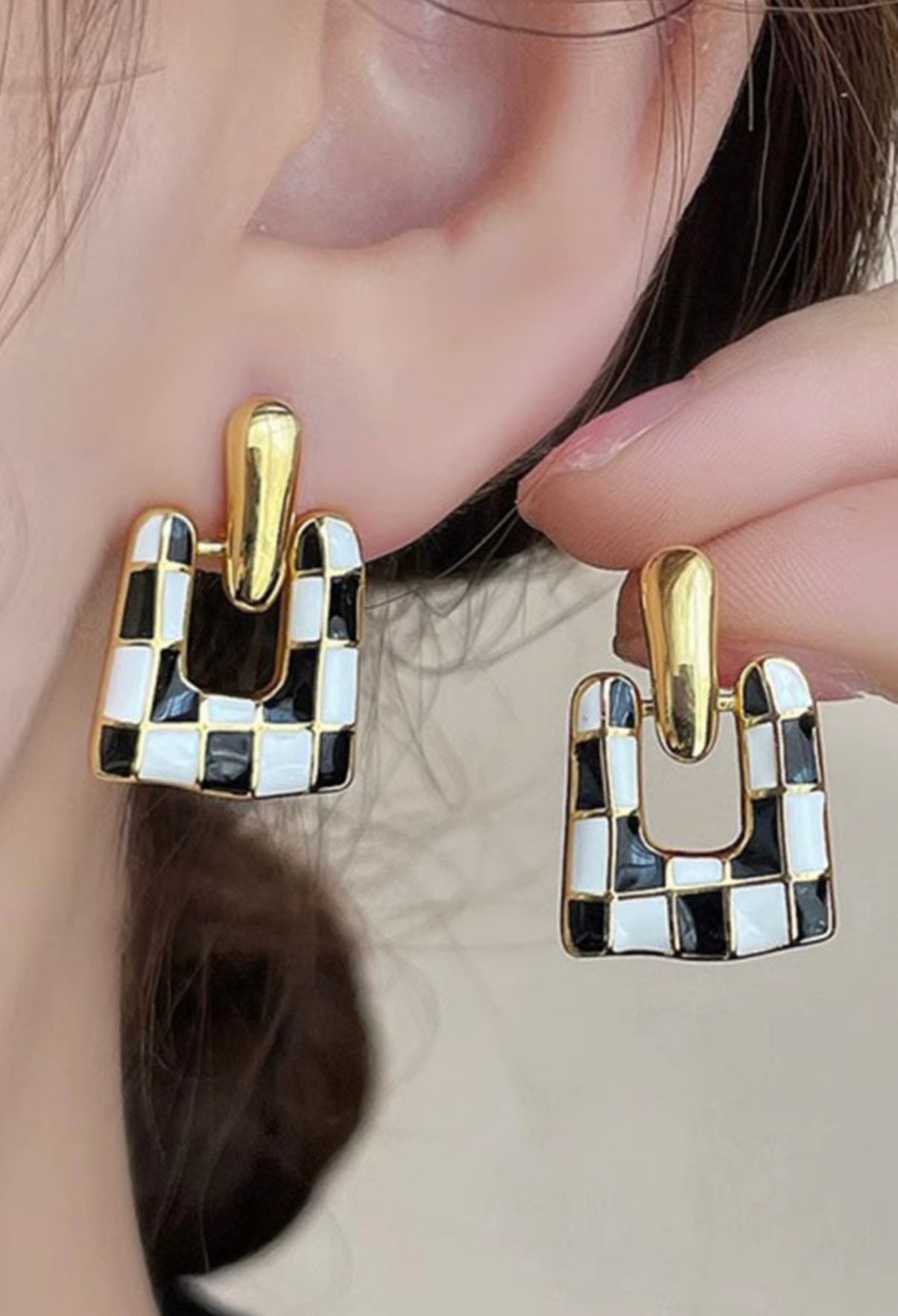 Checkered Earrings