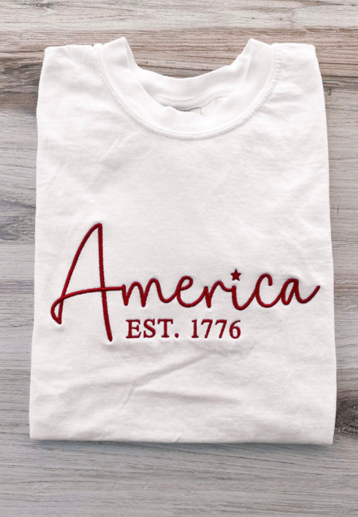 Women's Embroidered America Shirt