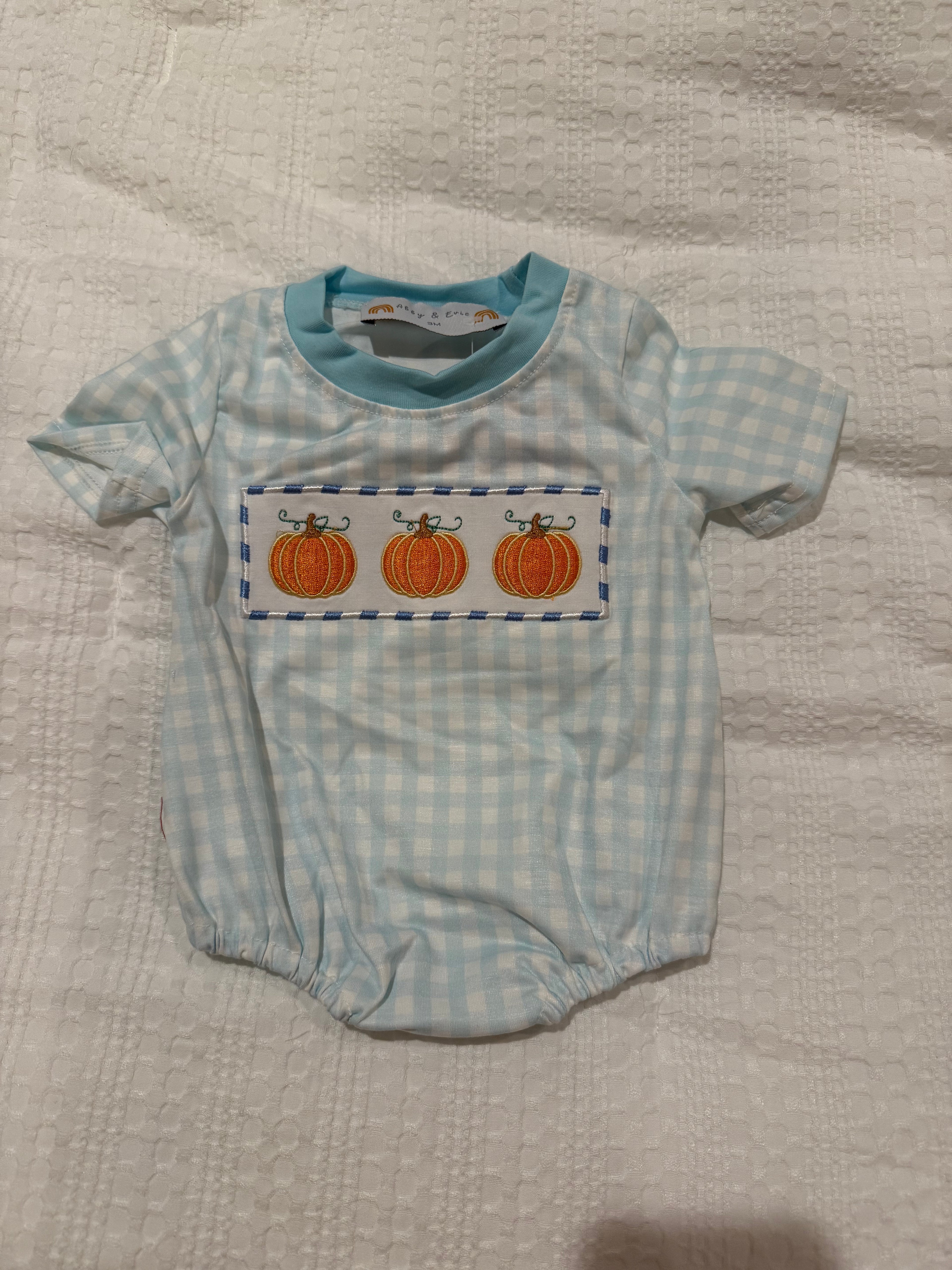 Kid's Blue and White Gingham Bubble