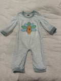 Kid's Striped Turkey Onesie