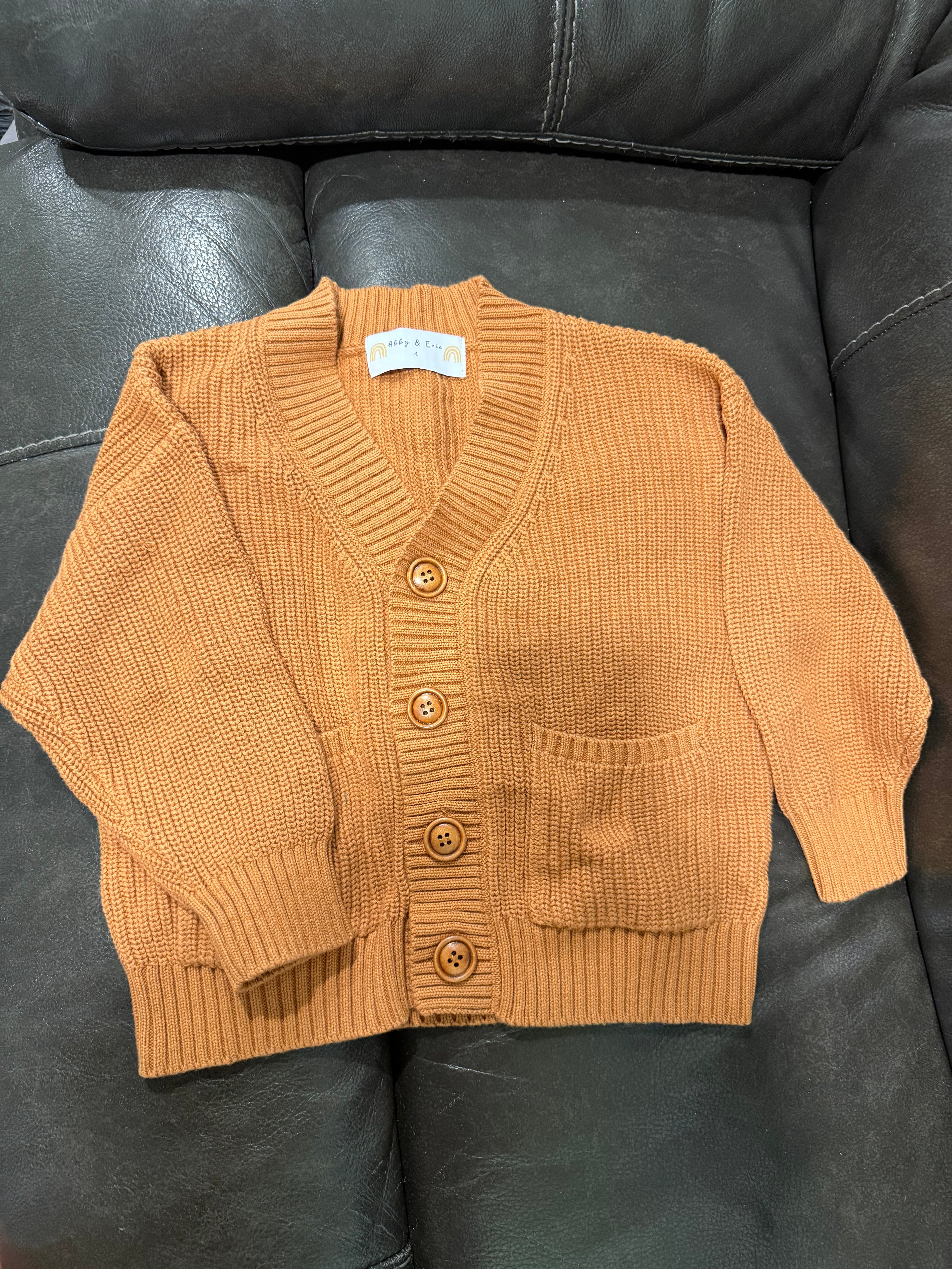 Girl's Caramel Cardigan