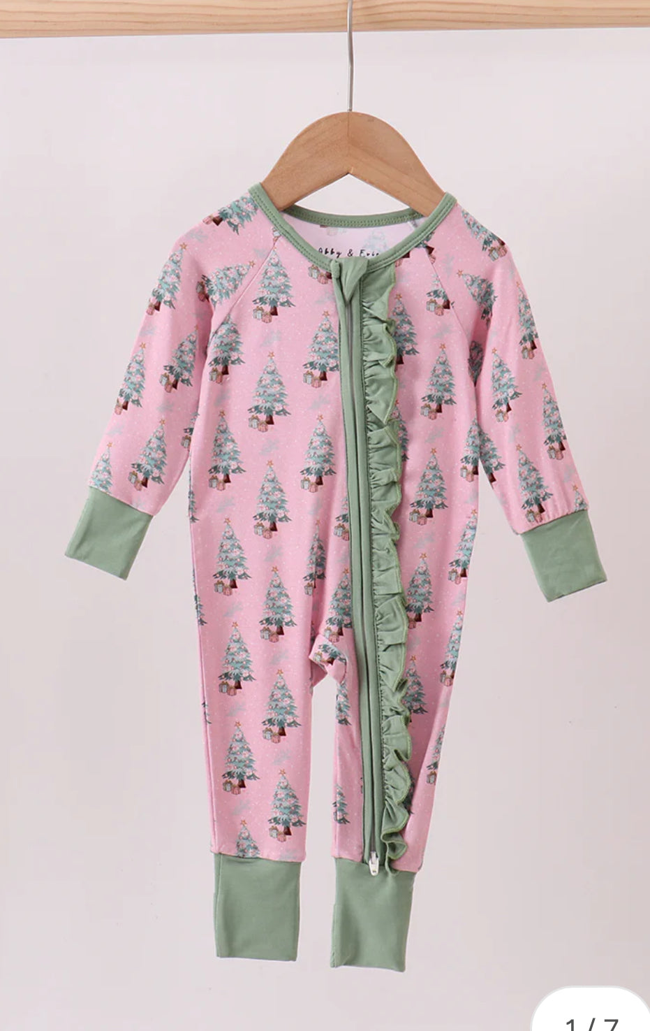 Girl's Bamboo Green Tree Onesie