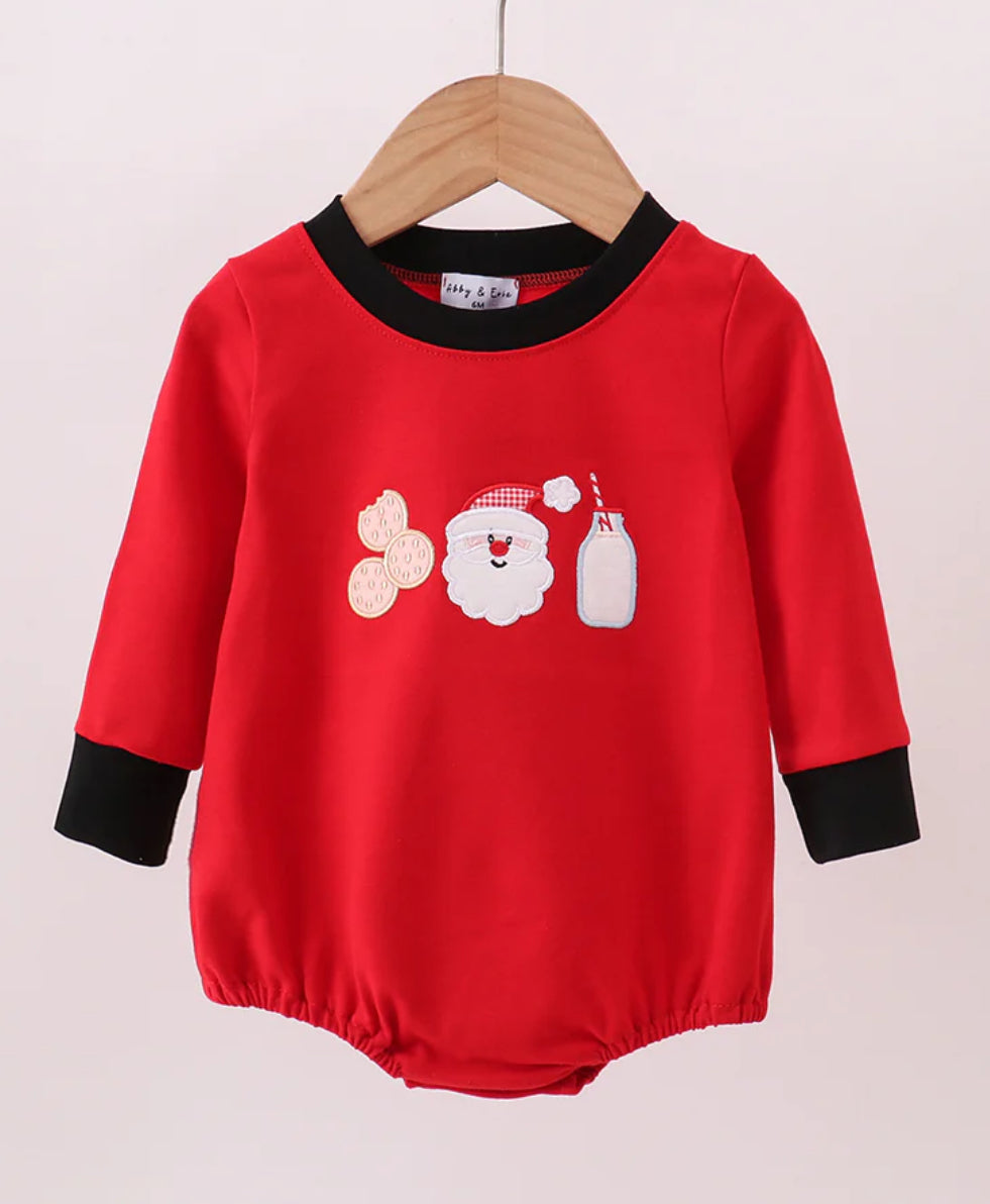 Kid's Embroidered Milk and Cookies Bubble