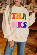 Women's Chenille "Thanks" Sweatshirt