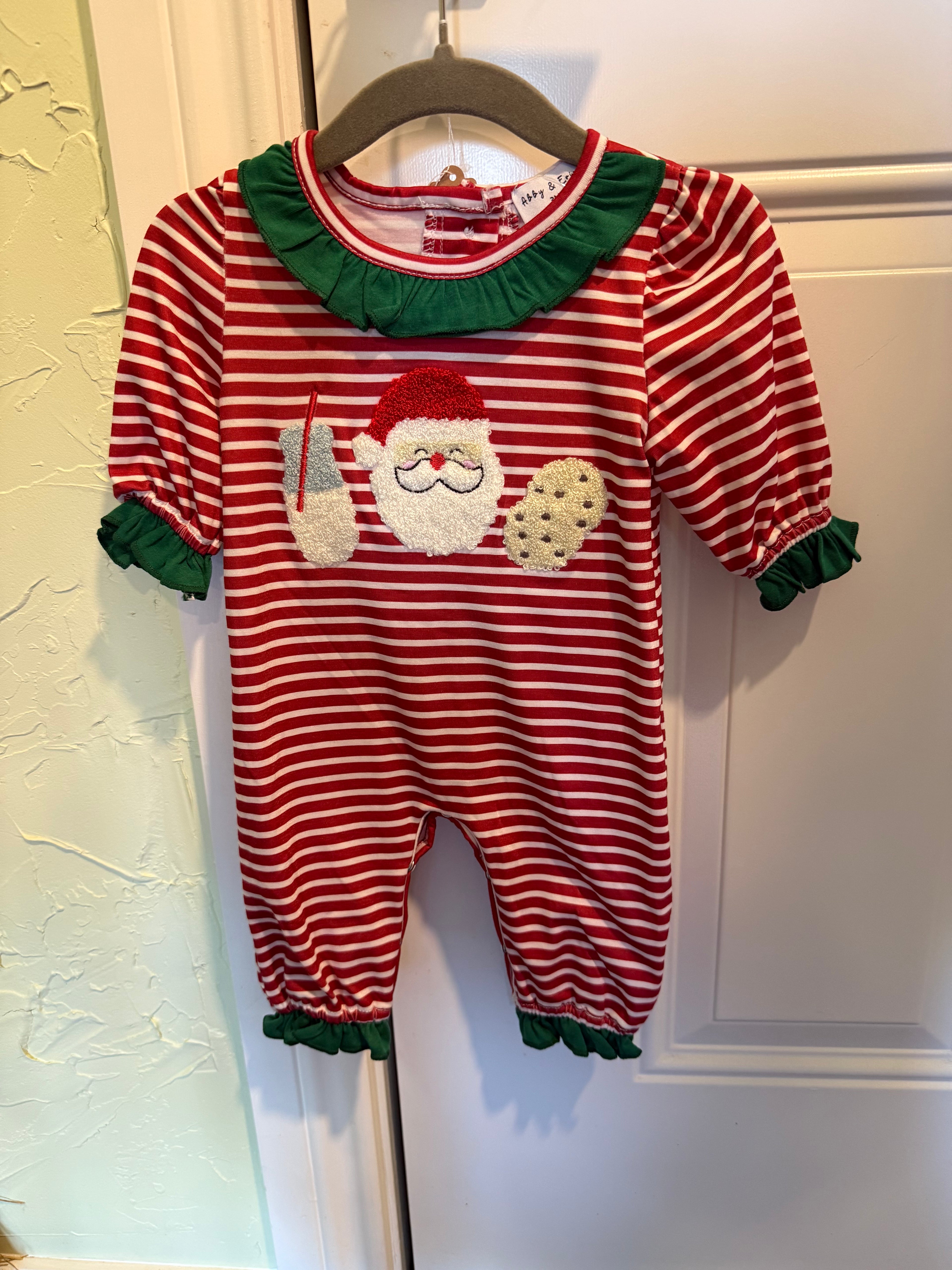 Girl's Chenille Milk and Cookies Onesie