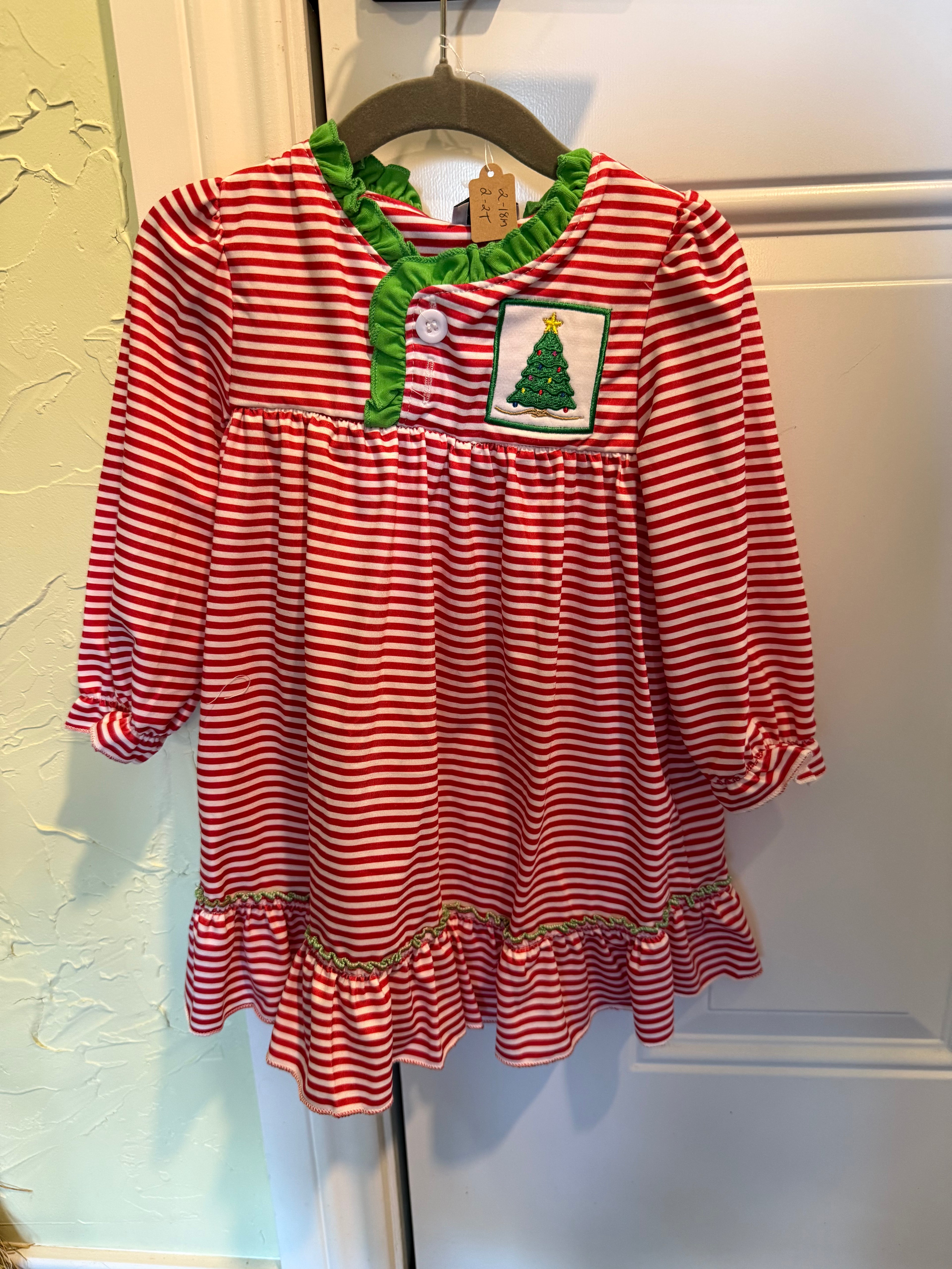 Girl's Embroidered Christmas Nightgown