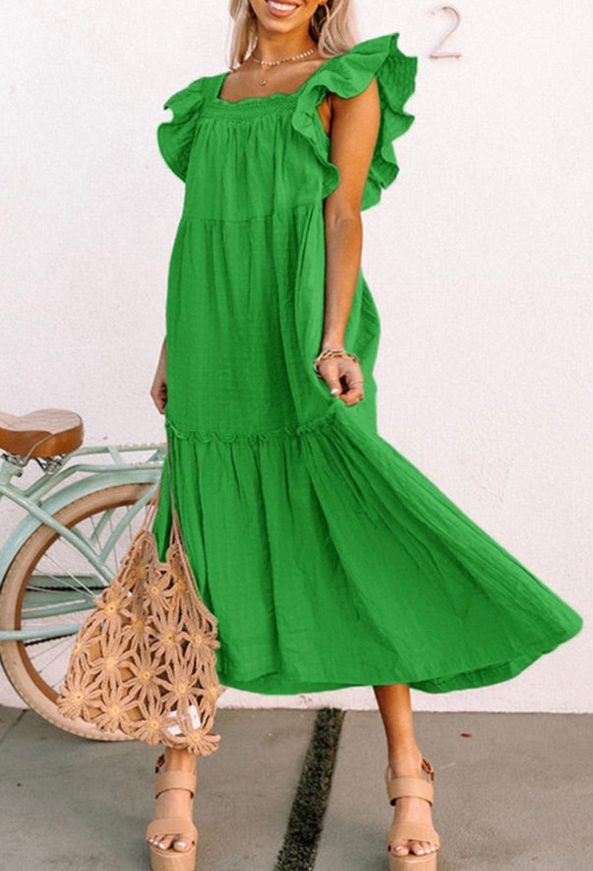 Women's Long Green Dress