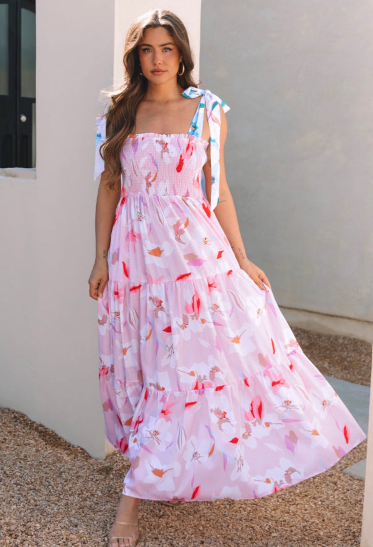 Women's Long Pink Dress