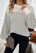 Women's Black and White Sweater