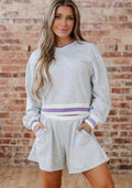 Women's Grey and Purple Set