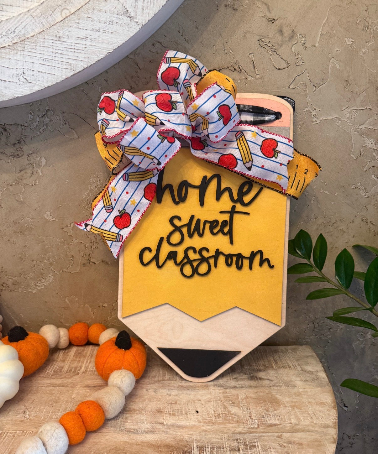Wooden Classroom Sign