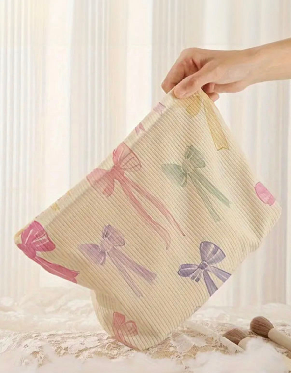 Colorful Bow Cosmetic Bag
