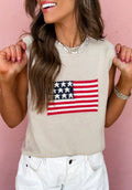 Women's Tan Flag Sweater