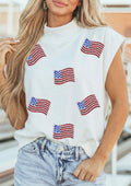 Women's Sparkly Flag Shirt