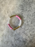 Light Pink, Gold, and White Bracelet