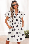 Women's Black and White Polka Dot Dress