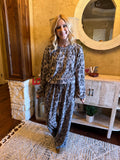 Grey Cheetah Long Sleeve Pan Set