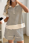 Women's Cream and Black Set with Zipper